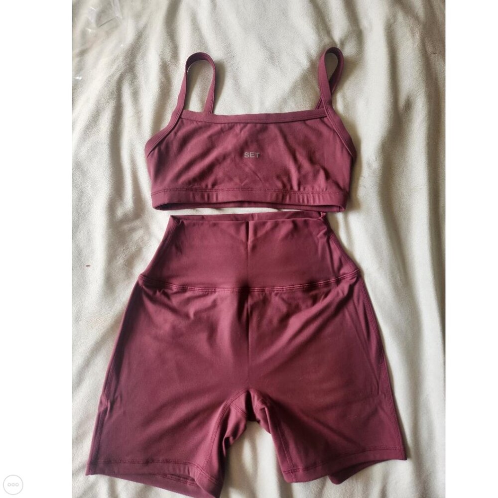 SET Active Biker Shorts and Sports Bra